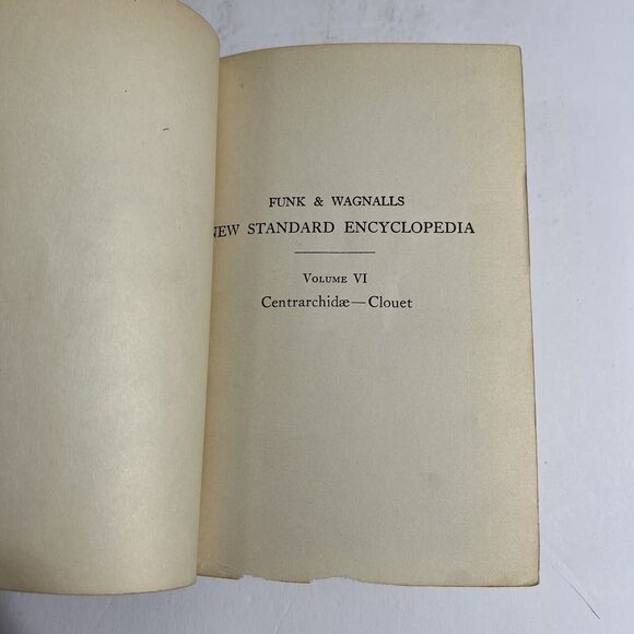 Funk and Wagnalls New Standard Encyclopedia 1934 Vol VI Centrarchidae to Clouet - Picture 8 of 13